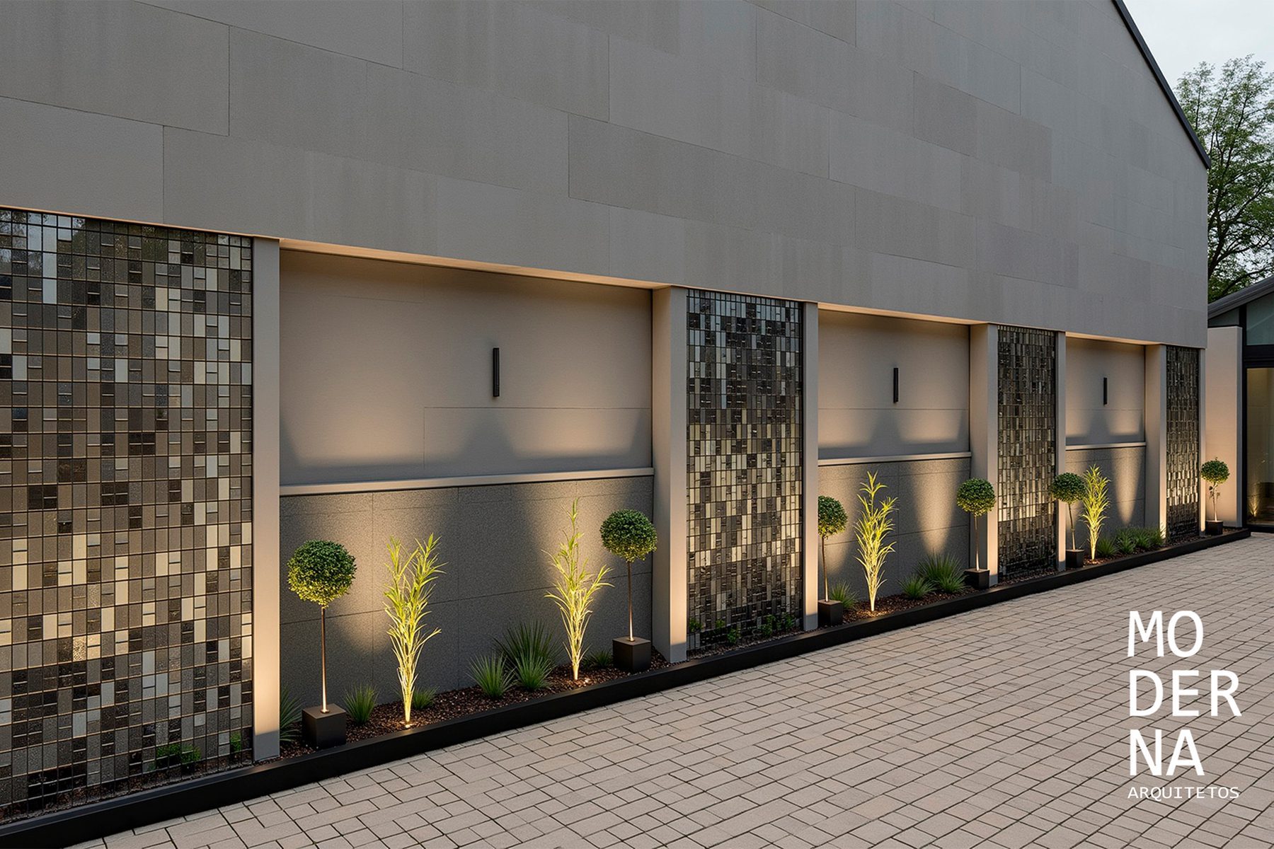 Projeto de arquitetura destinado a área de galeria referente a sessão de projetos de area externa