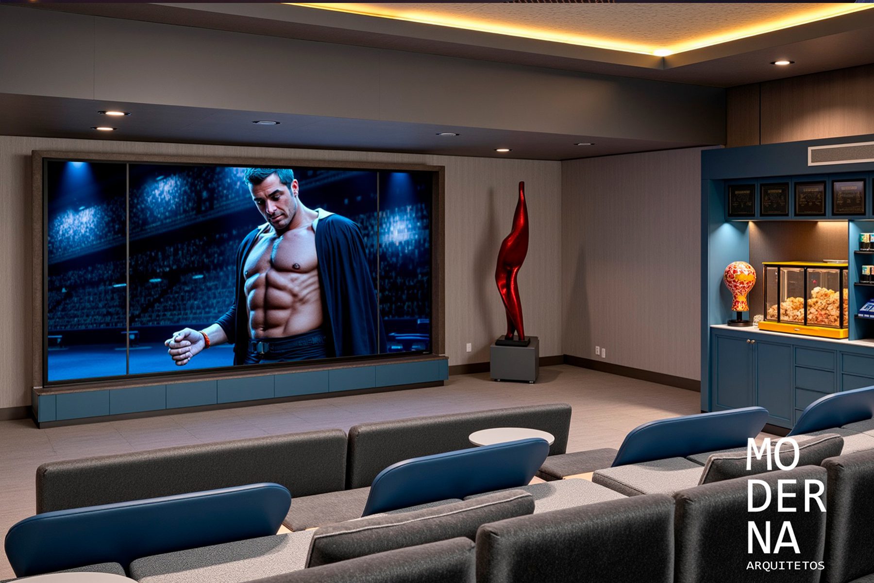 Projeto de arquitetura destinado a área de galeria referente a sessão de projetos de area de lazer