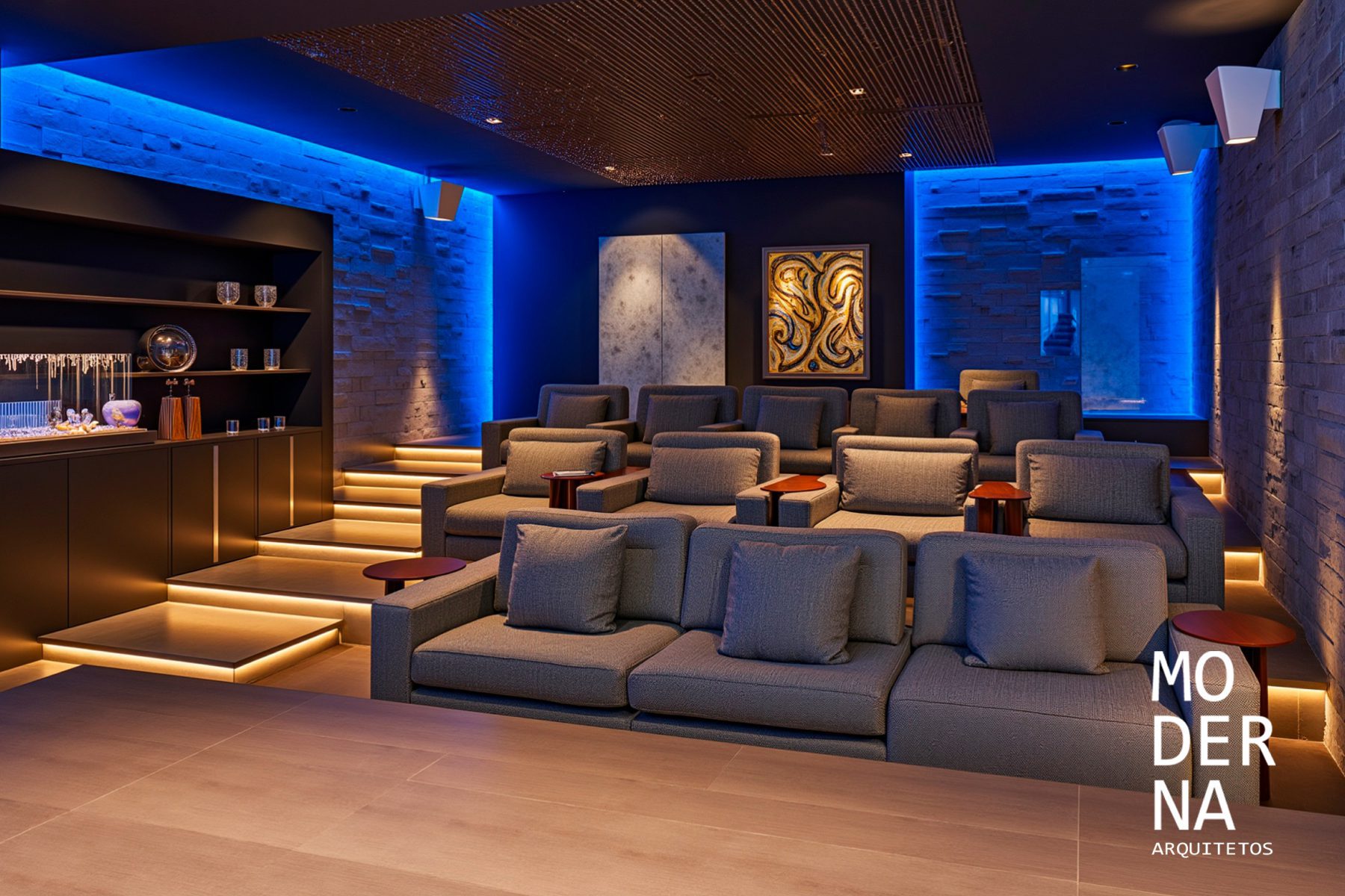 Projeto de arquitetura destinado a área de galeria referente a sessão de projetos de area de lazer