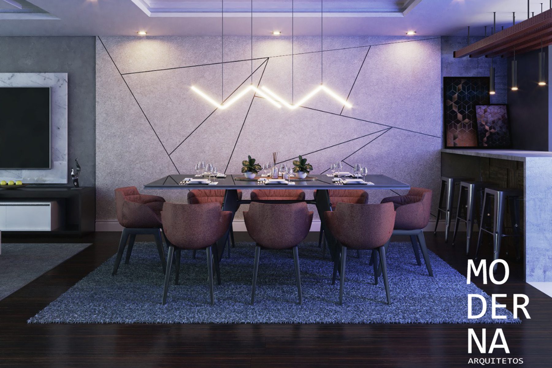 Projeto destinado a área de galeria da projetos de arquitetura