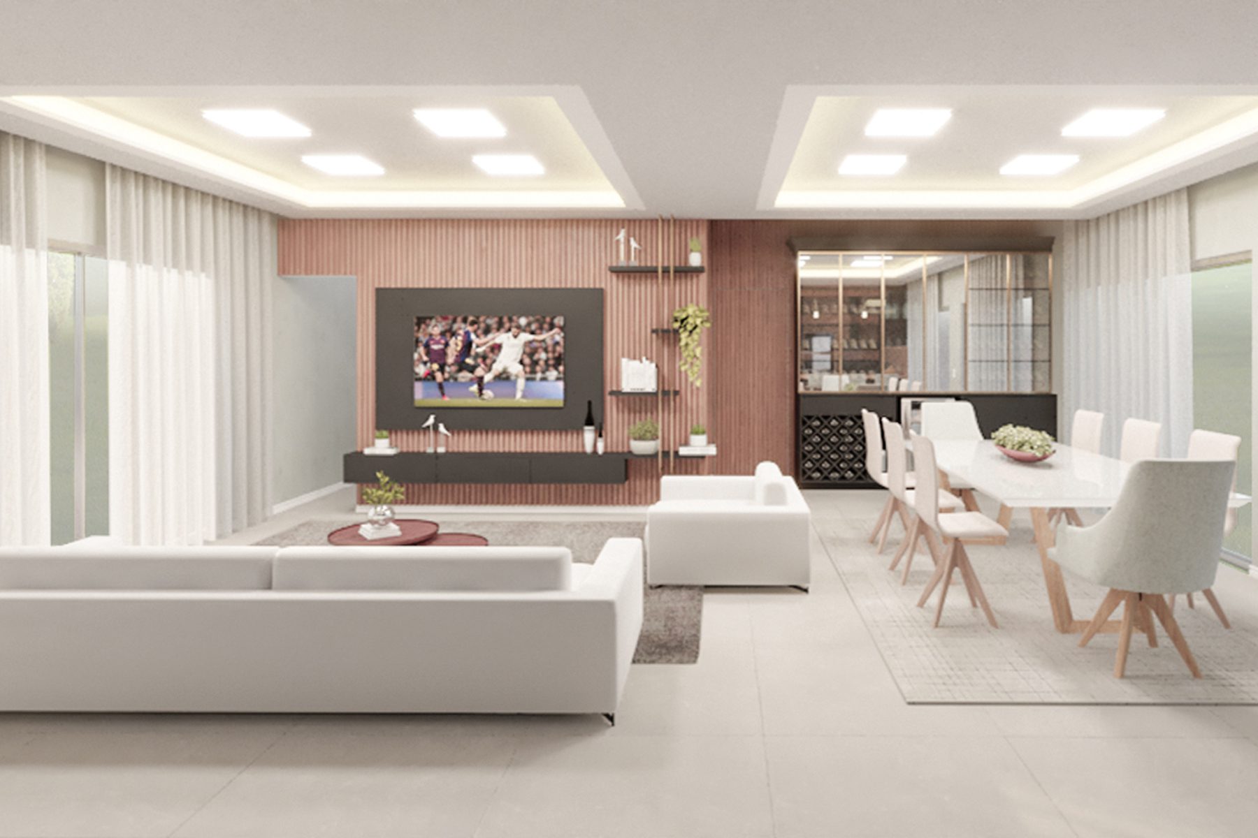 Projeto destinado a área de galeria da projetos de arquitetura