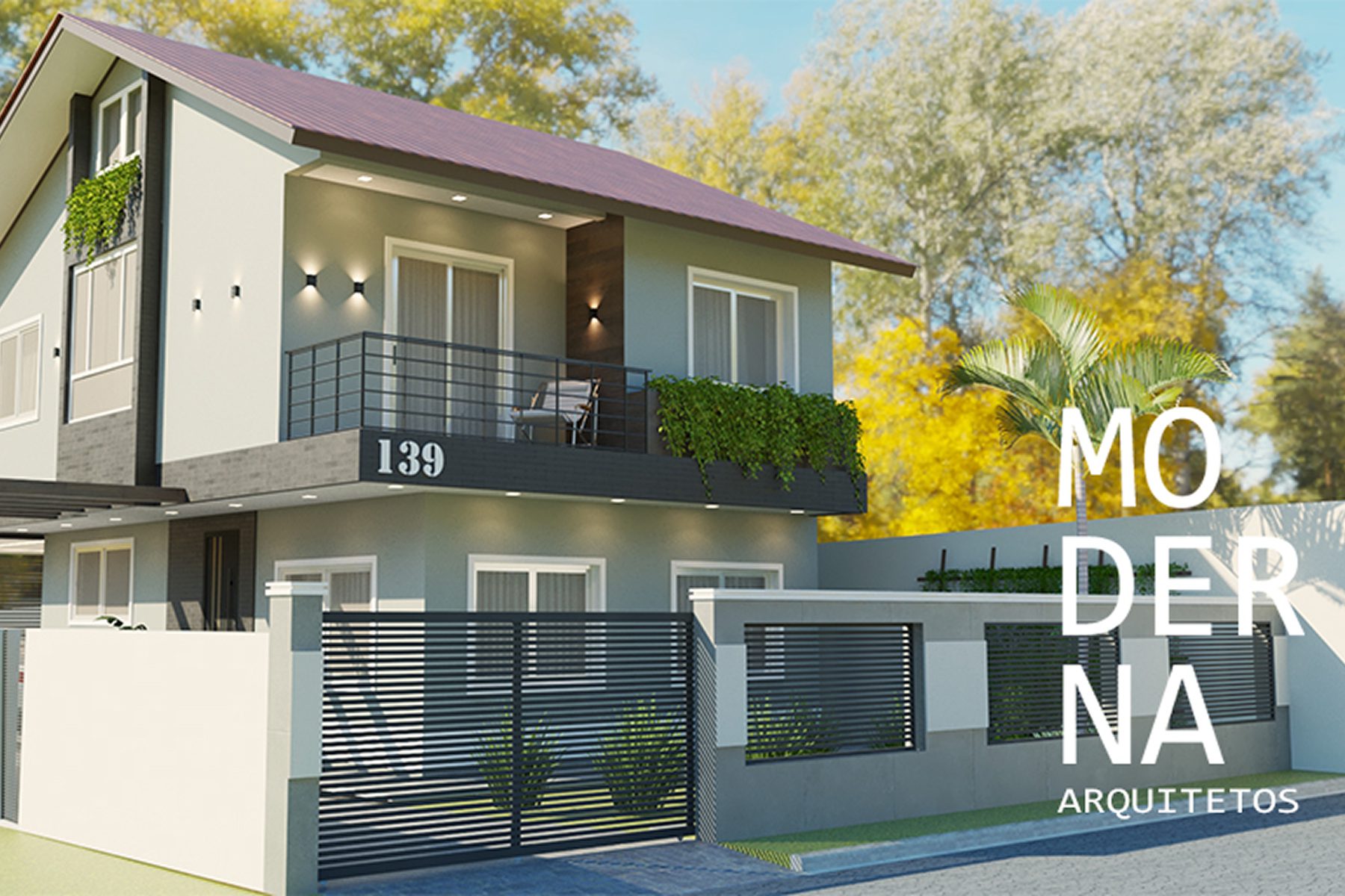 Projeto de arquitetura destinado a área de galeria referente a sessão de projetos de fachadas