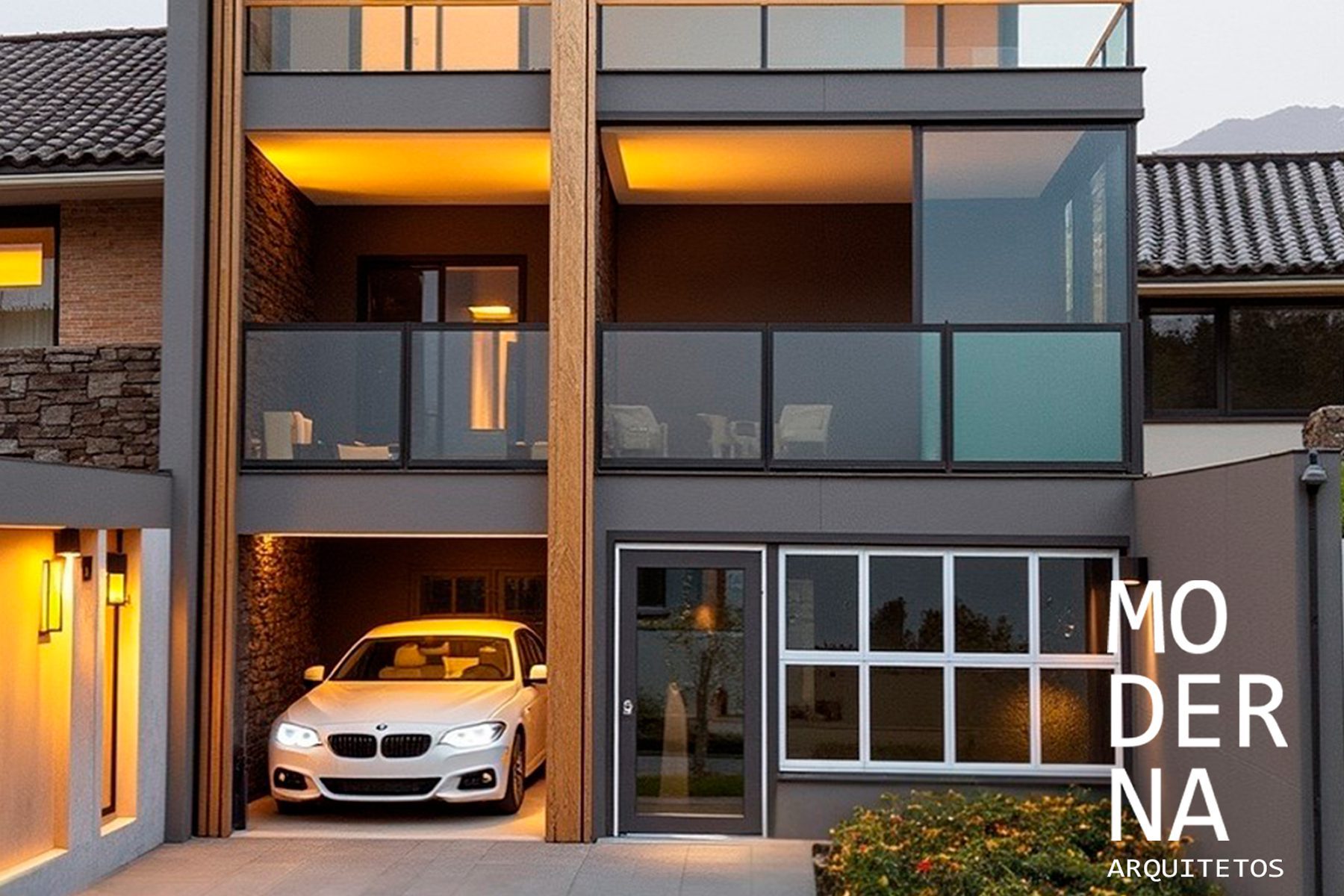 Projeto de arquitetura destinado a área de galeria referente a sessão de projetos de fachadas