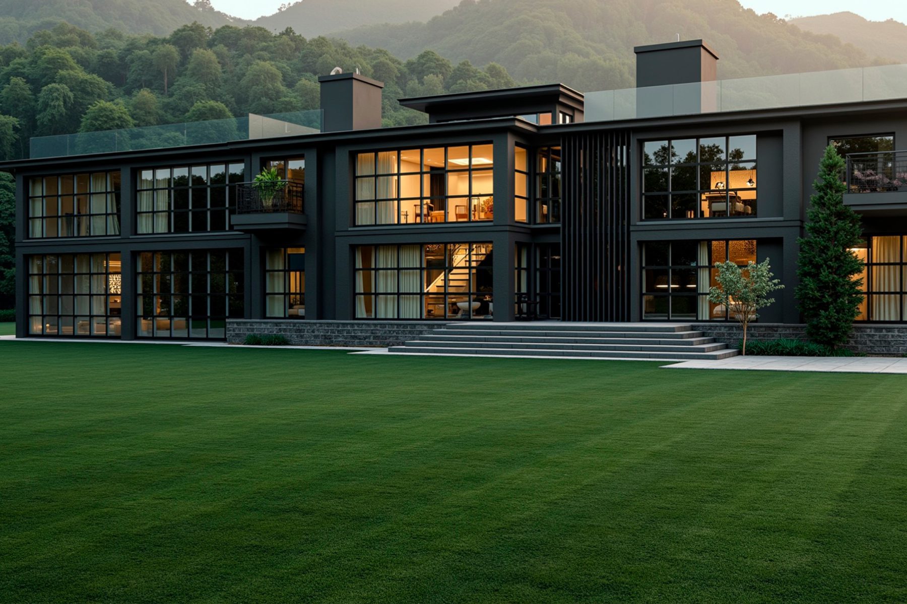 Projeto de arquitetura destinado a área de galeria referente a sessão de projetos de fachadas