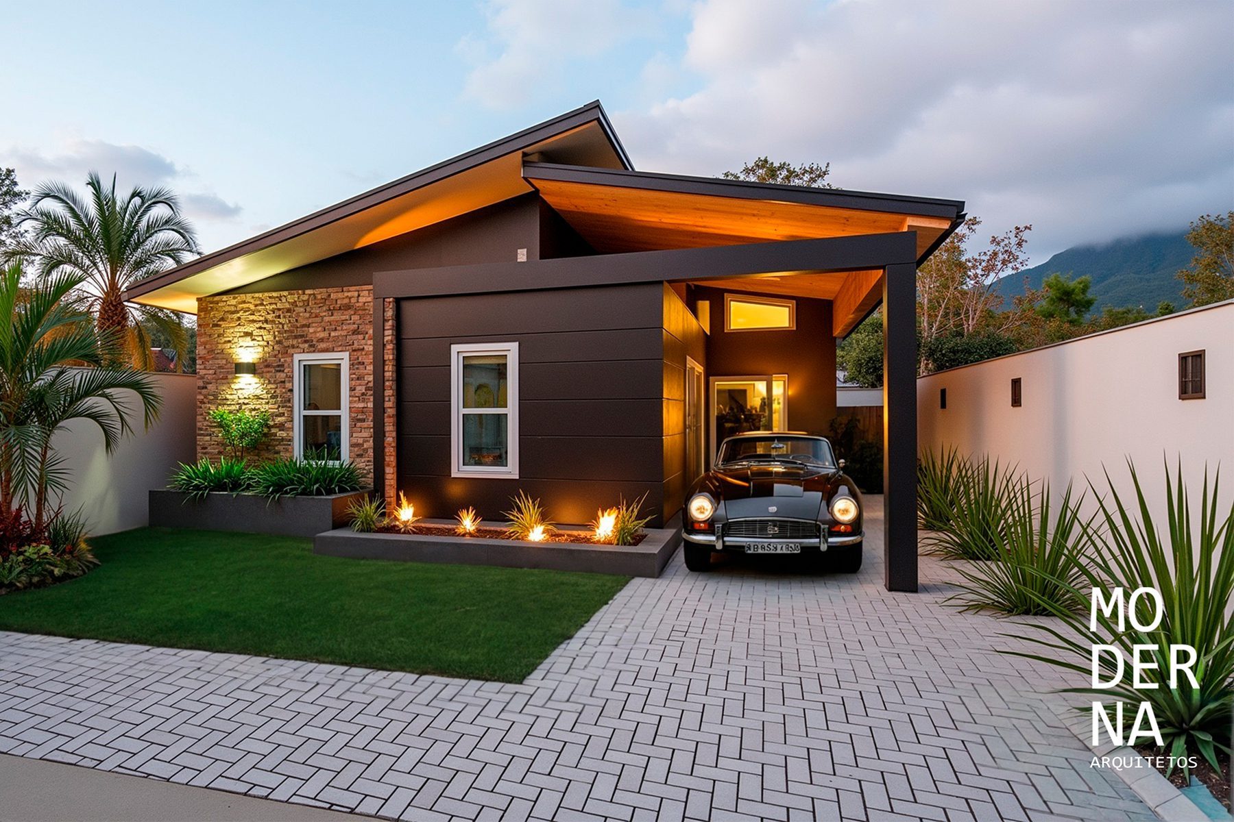 Projeto de arquitetura destinado a área de galeria referente a sessão de projetos de fachadas