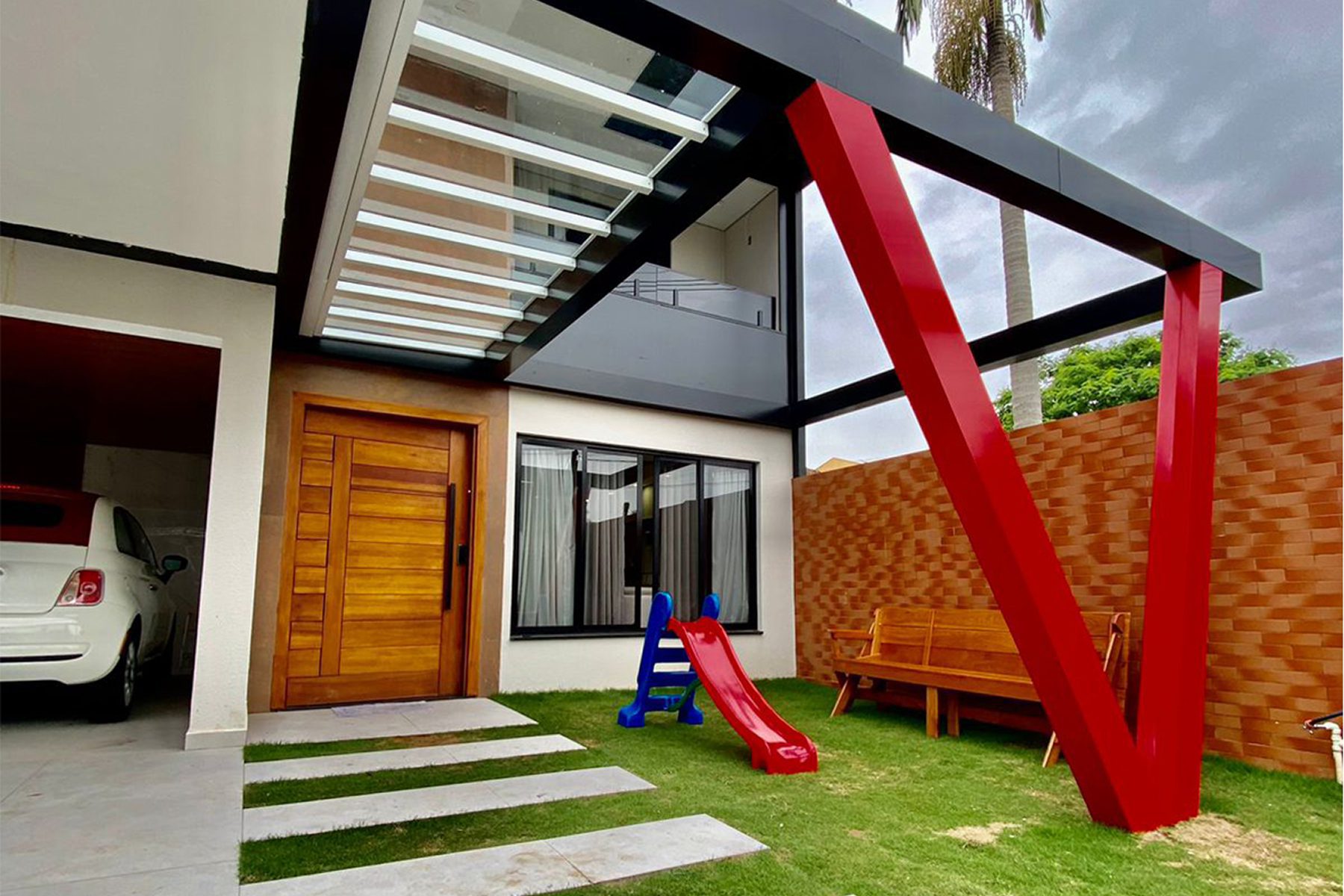 Projeto de arquitetura destinado a área de galeria referente a sessão de projetos de fachadas