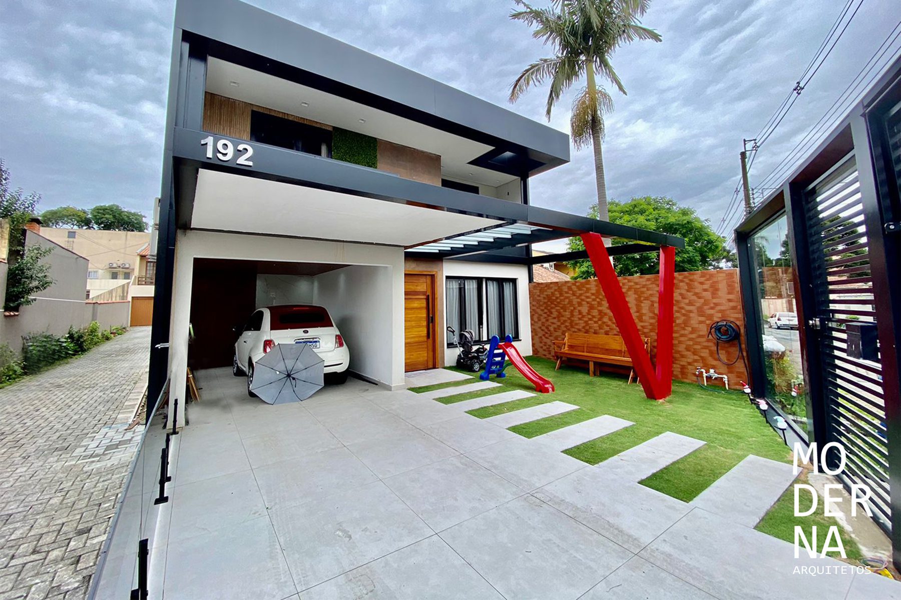 Projeto de arquitetura destinado a área de galeria referente a sessão de projetos de fachadas