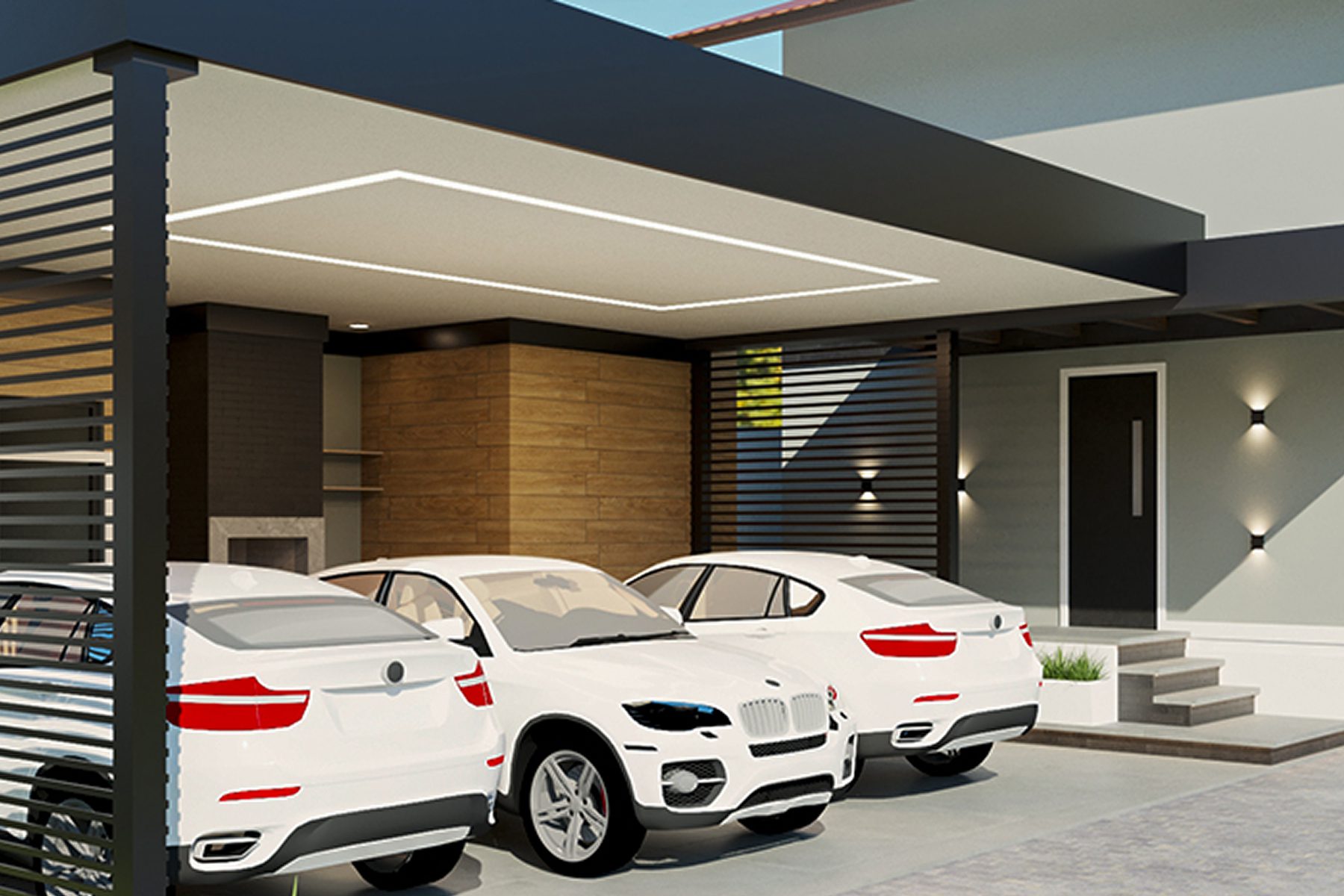 Projeto de arquitetura destinado a área de galeria referente a sessão de projetos de area externa