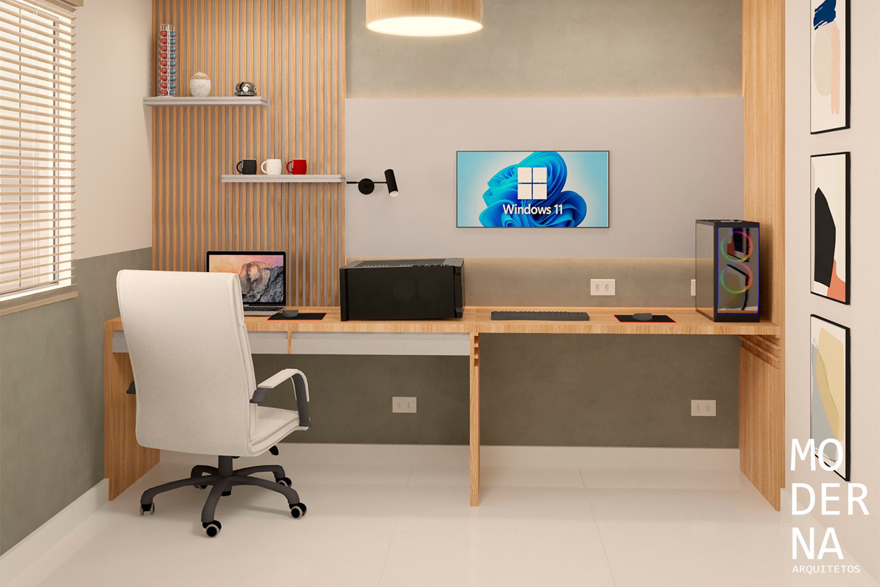 Projeto destinado a área de galeria da projetos de arquitetura