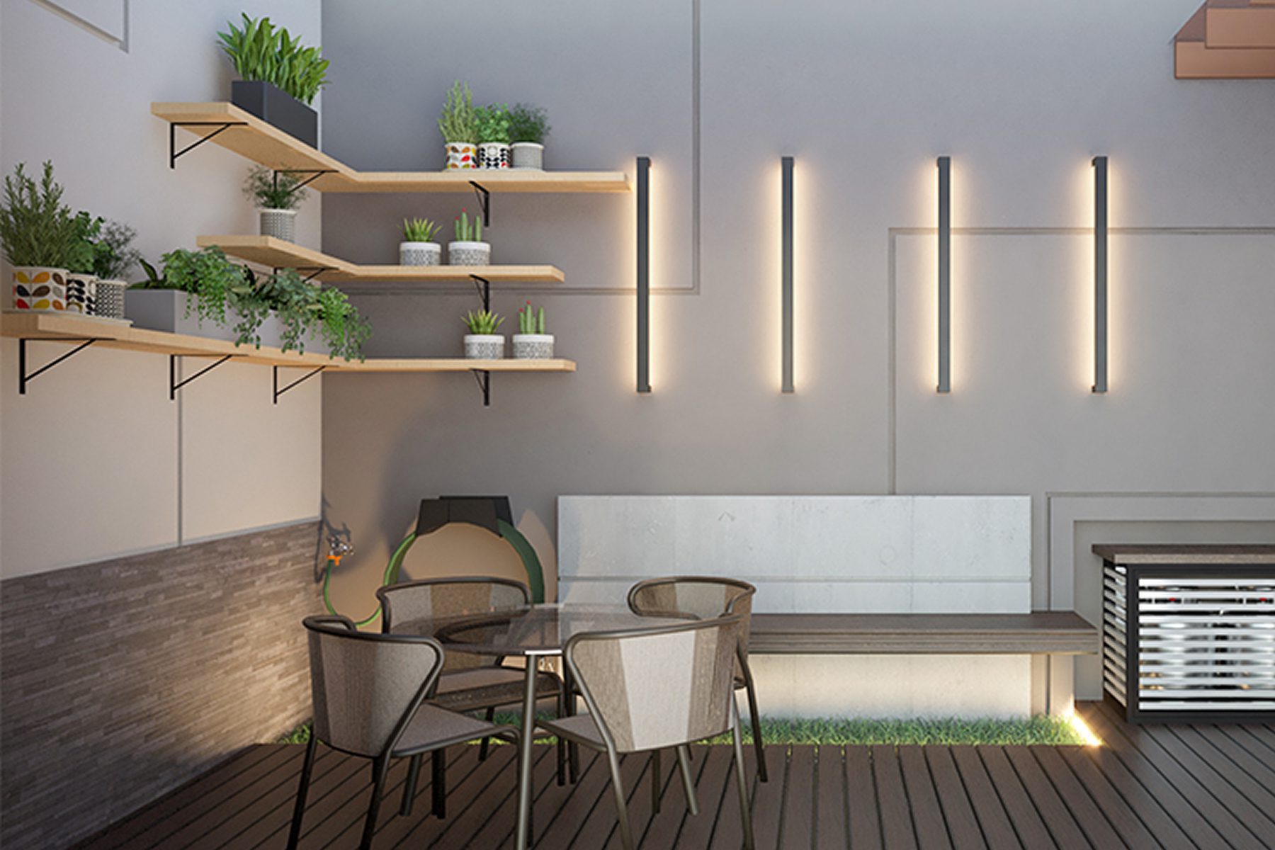 Projeto de arquitetura destinado a área de galeria referente a sessão de projetos de area externa